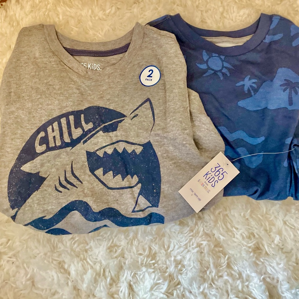 365 Kids Shark Graphic Tee - Gray and‎ Blue